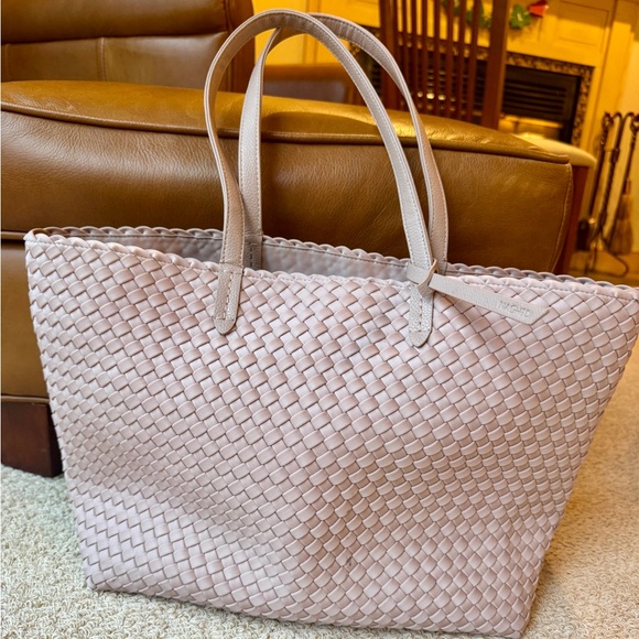 Naghedi St. Barths Woven Neoprene Tote – Neutral Taupe color - Picture 2 of 4
